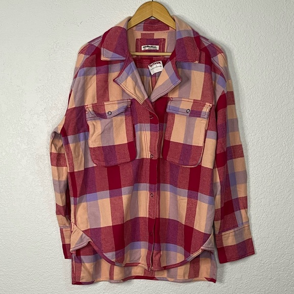 NWT Free People Izzy Cargo oversized shacket in pink Boho Gypsy Layering - Picture 1 of 8